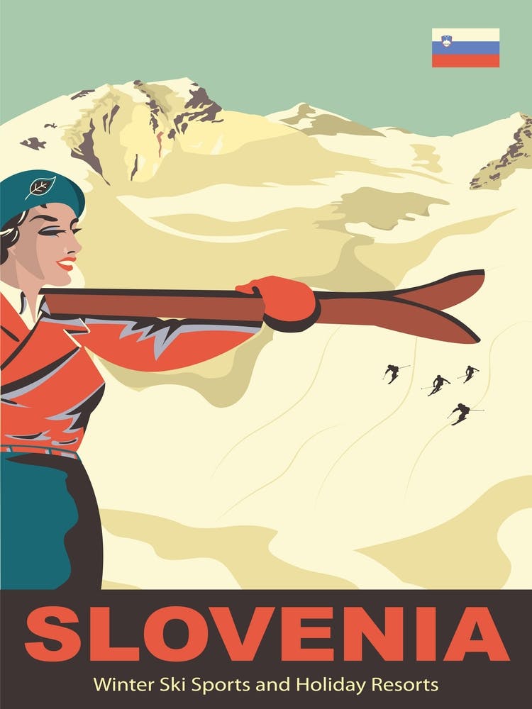 Slovenia, Skiing Girl