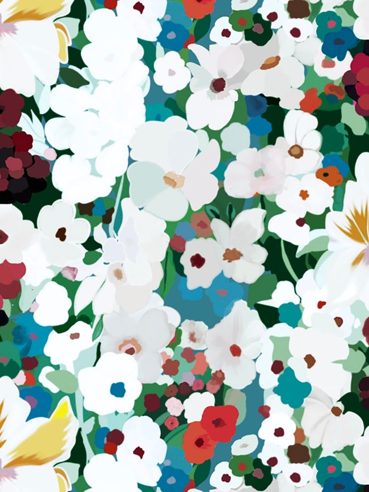 Floral Pattern Snow White 