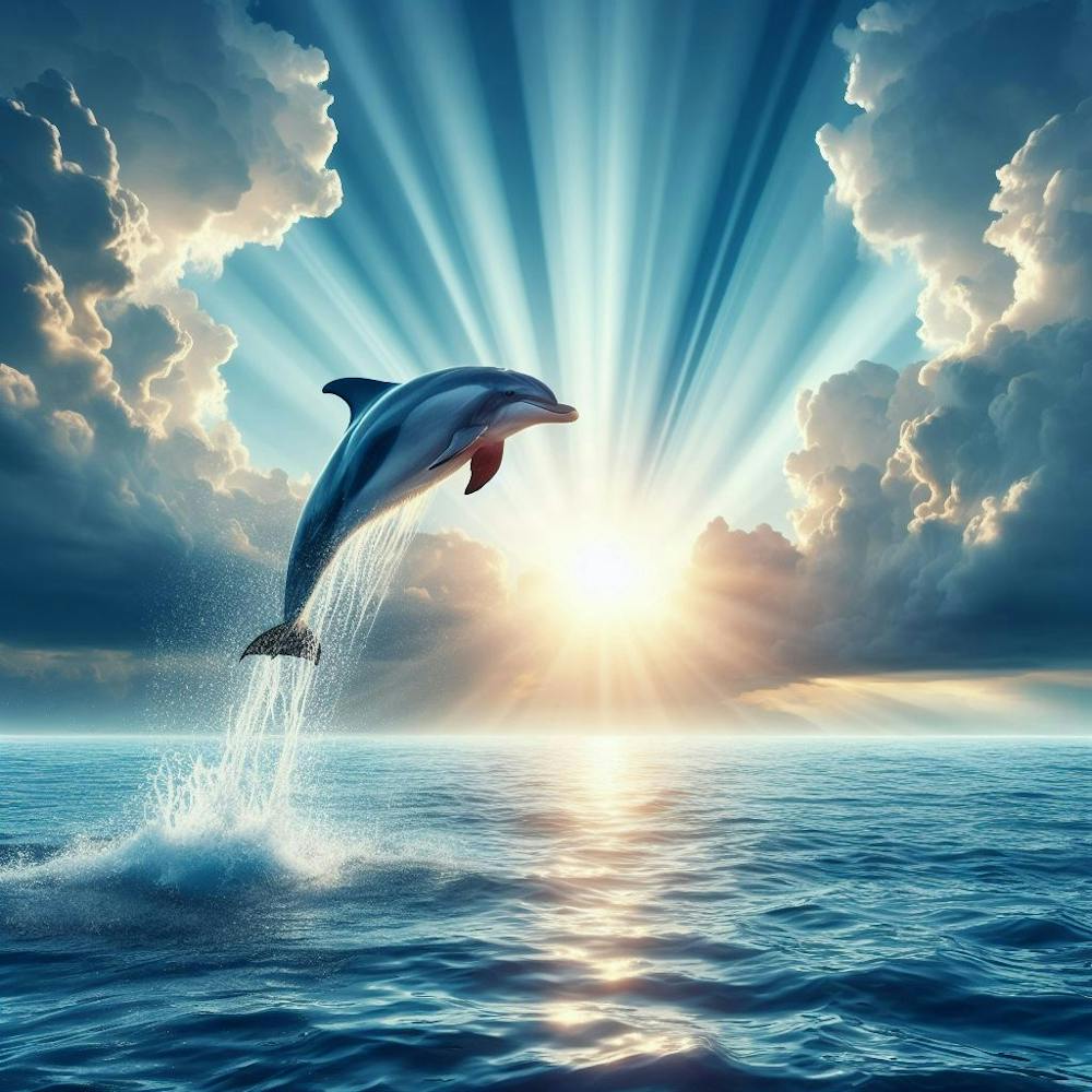 Dolphin Jumping In The Ocean