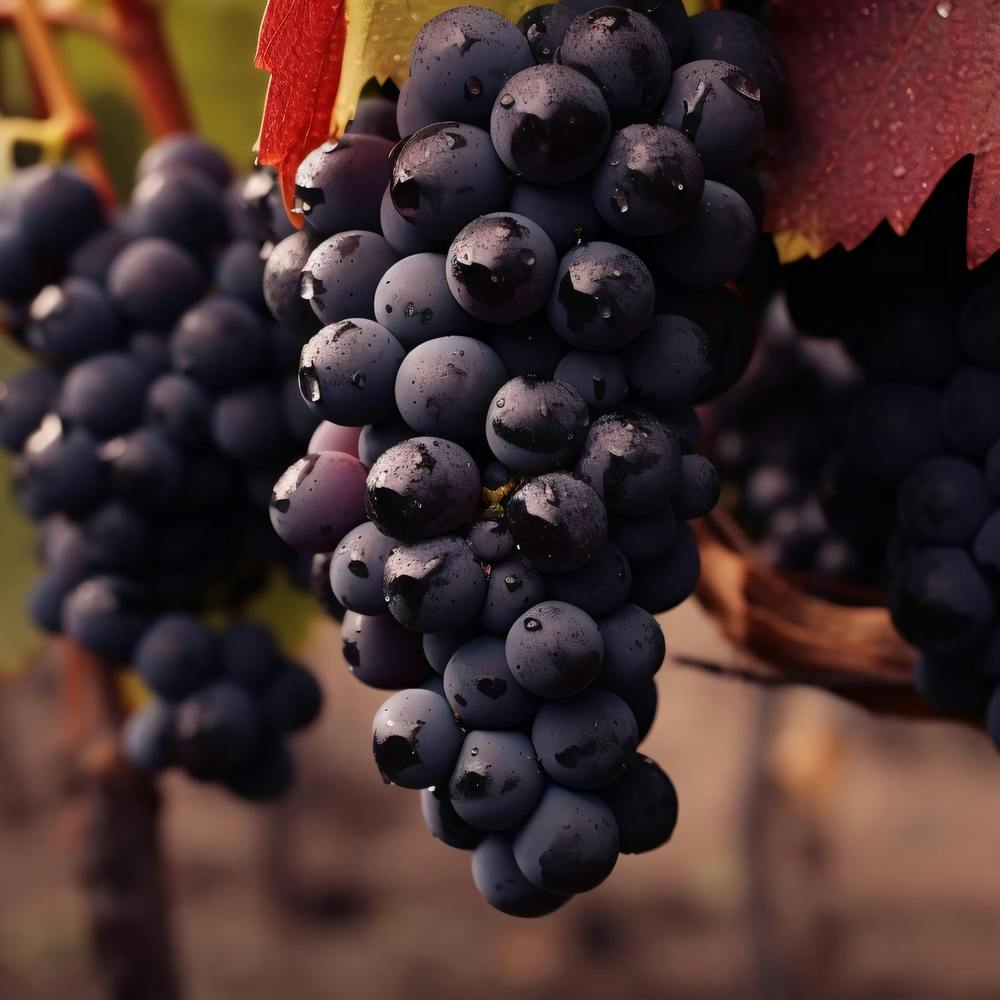 Black Grapes On The Vine 1