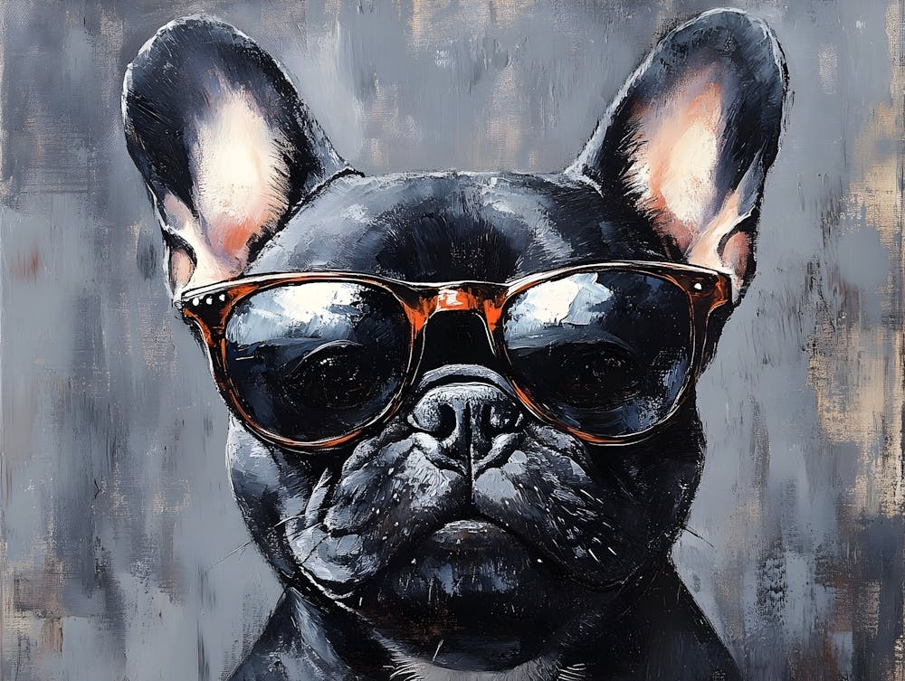 Frenchie Wearing Sunglasses 3