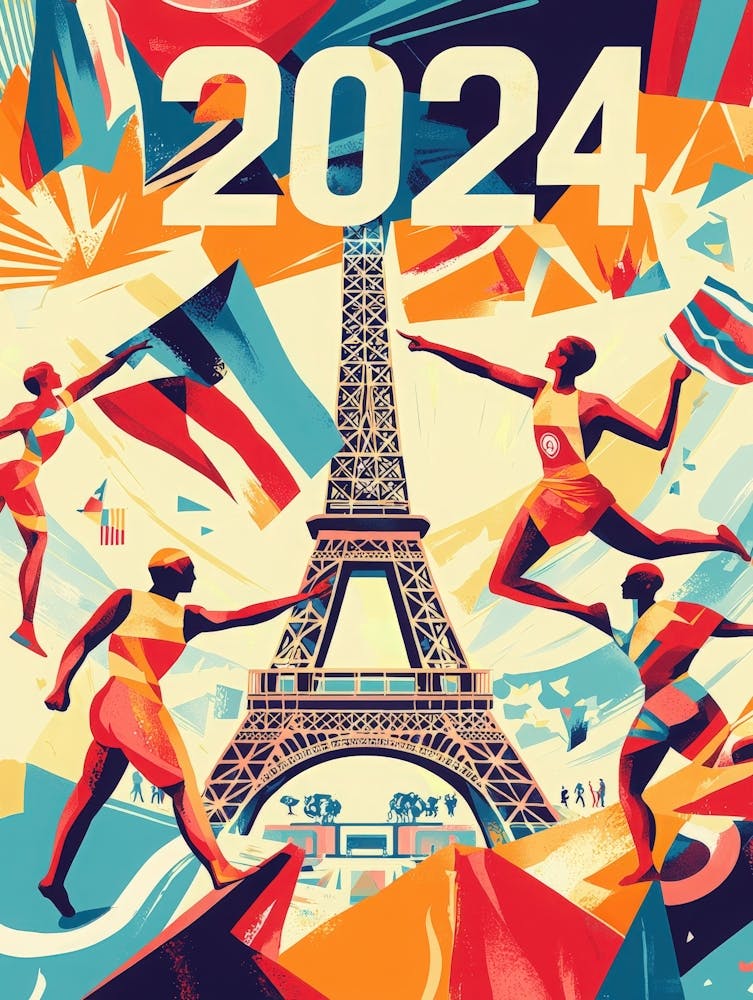 Aihrgdesign A Vibrant Poster Celebrating The 2024 Paris Summe 5217b5fa B7ea 4400 A09e E7bac0316edc 2