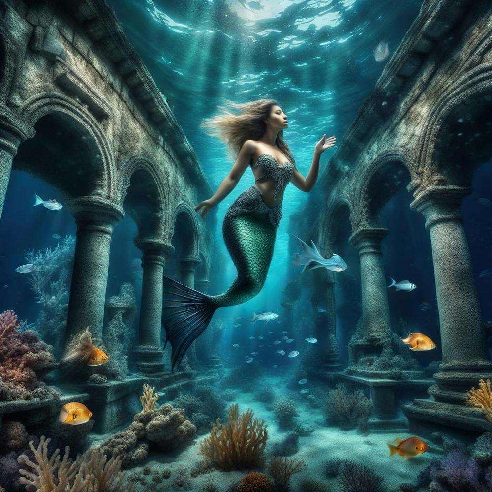 Cool Underwater mermaid, mystical 1