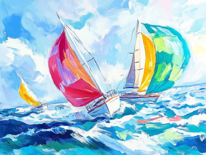 Sailboats In The Ocean 4