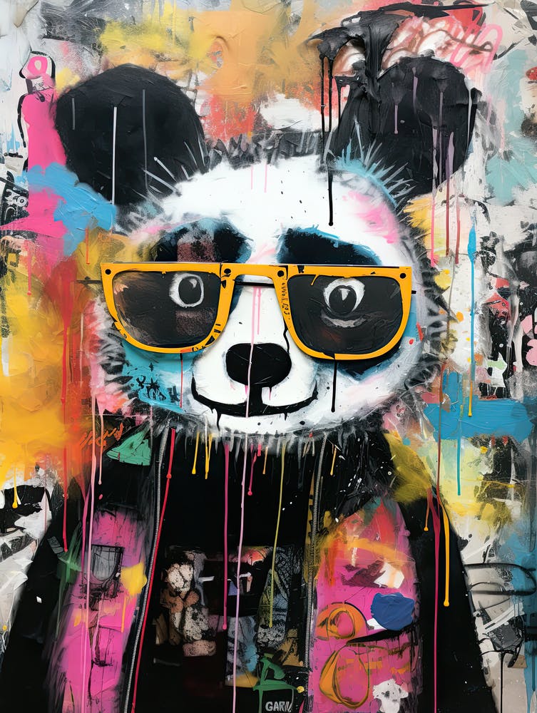 Graffiti Bear Whispers: Pandas
