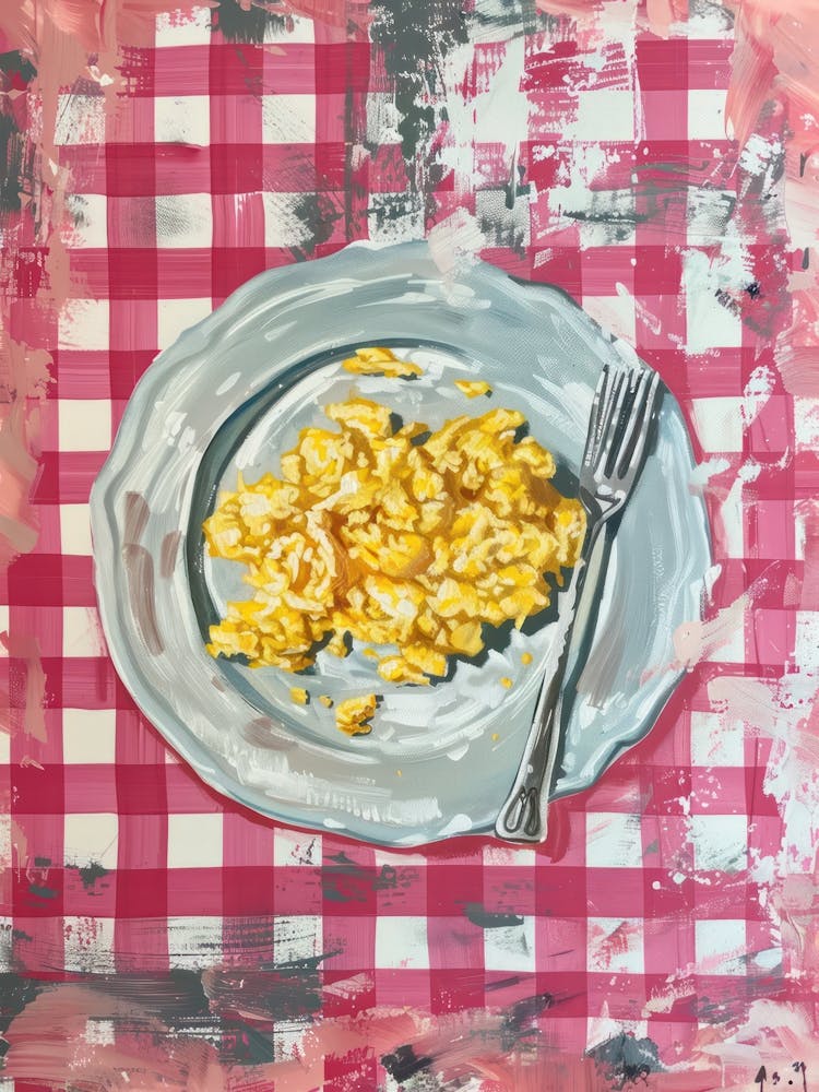 Pink Breakfast Food Scrambled Eggs 4