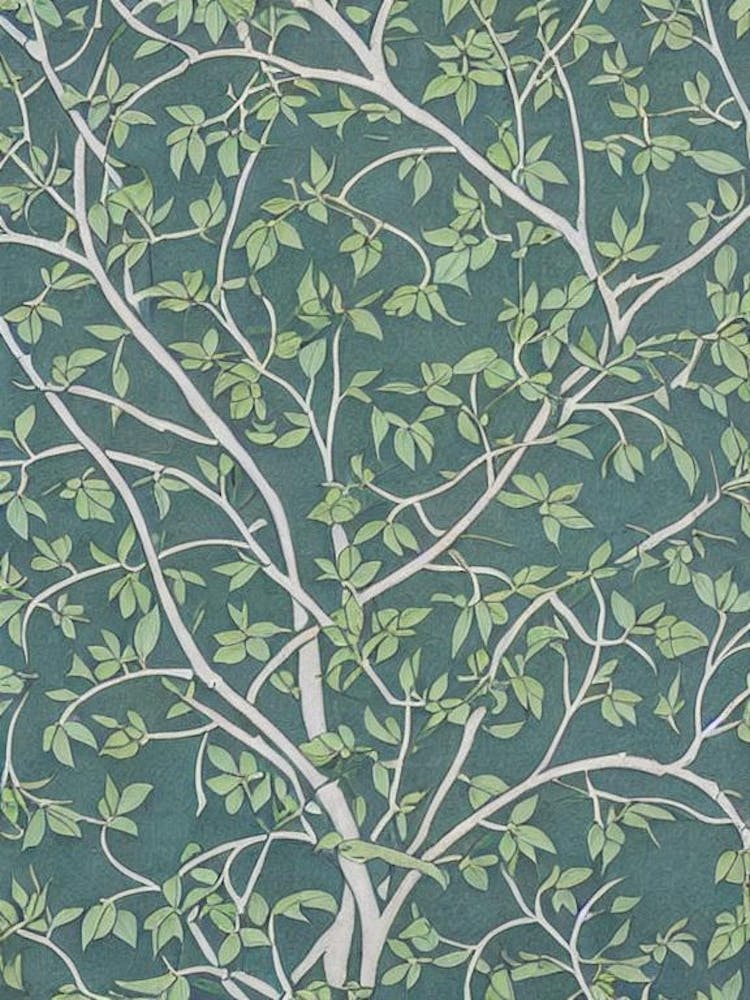 Black Gum tree Vintage Botanical