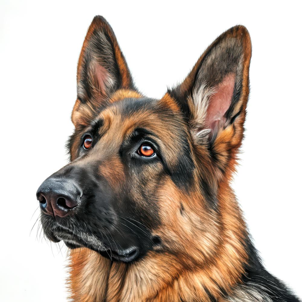 Alsatian Dog Portrait