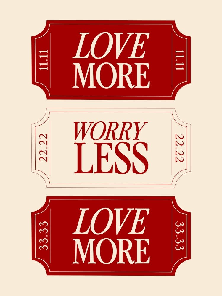 Love More Retro Ticket