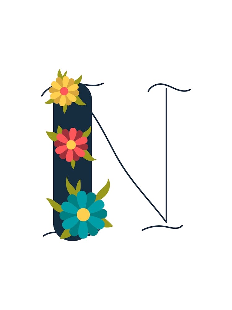Lettres Florales pour Salon 14