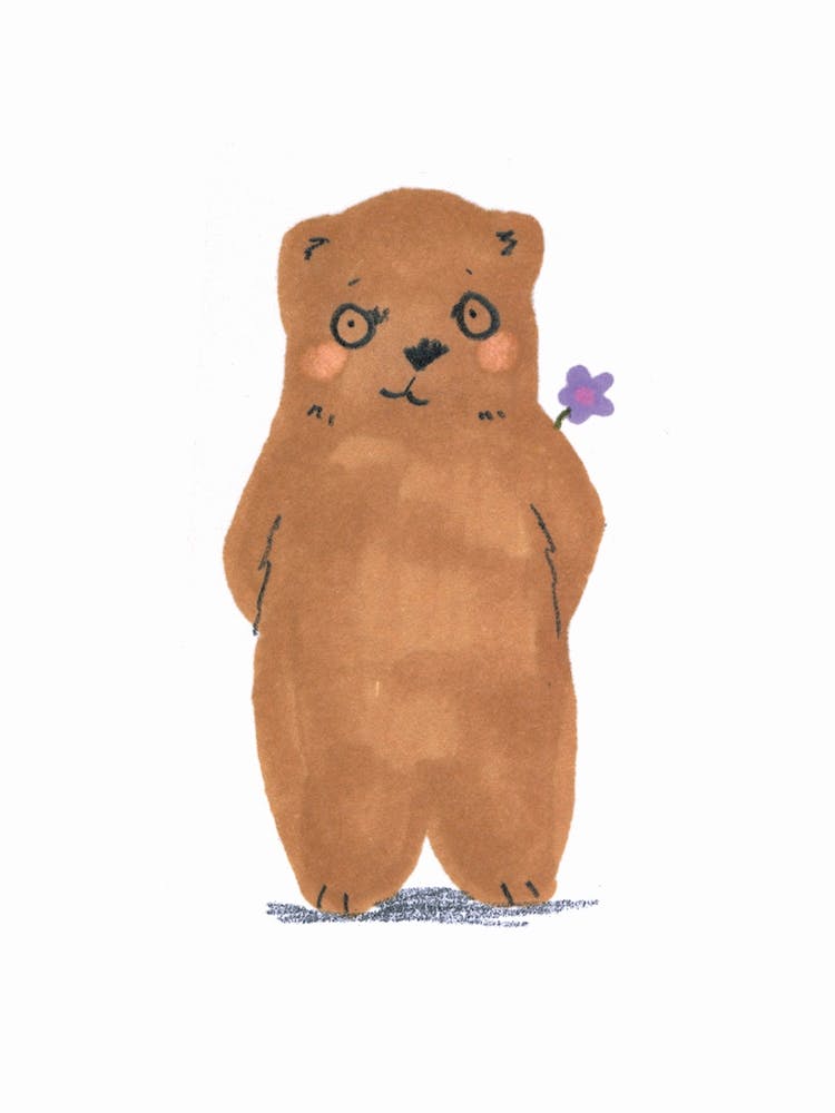 Bear With Flower