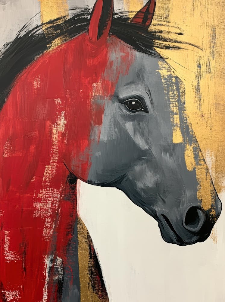 Red Horse Painting