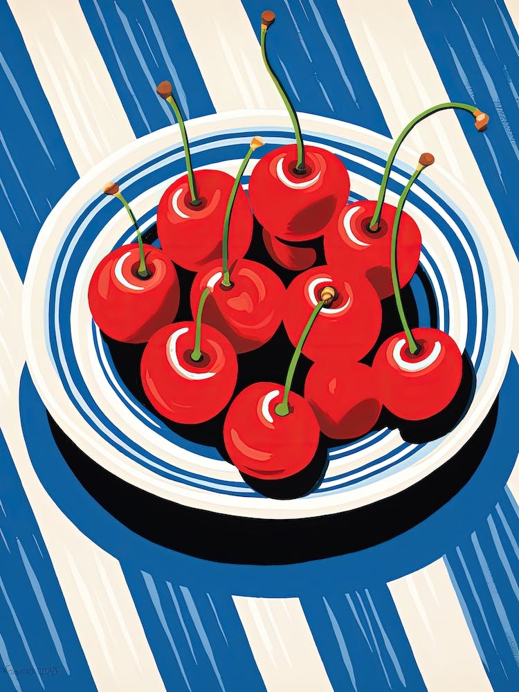 Cherries Fruit Summer Illustration 3