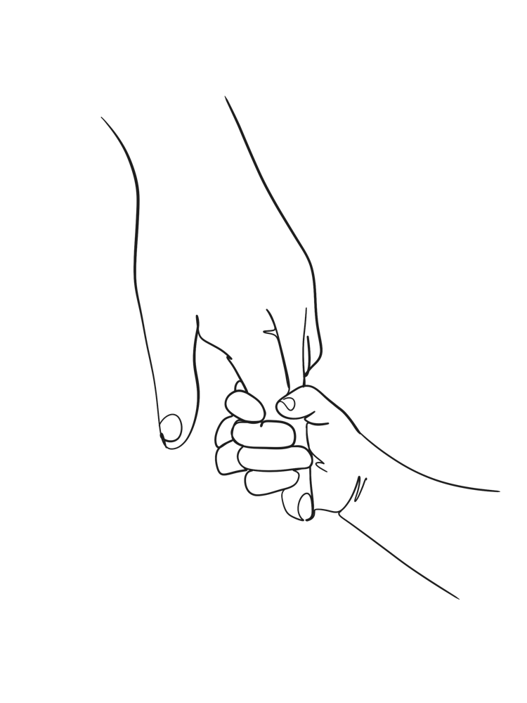 Hand eines Kindes Muttertag