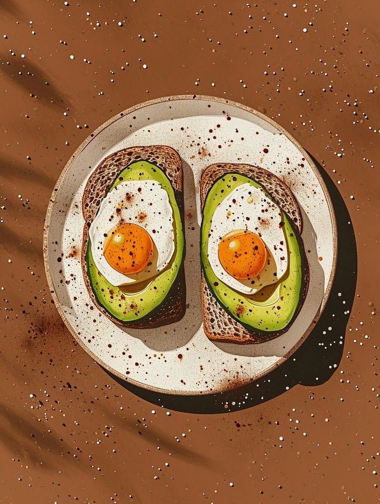 Avocado On Toast Illustration 1