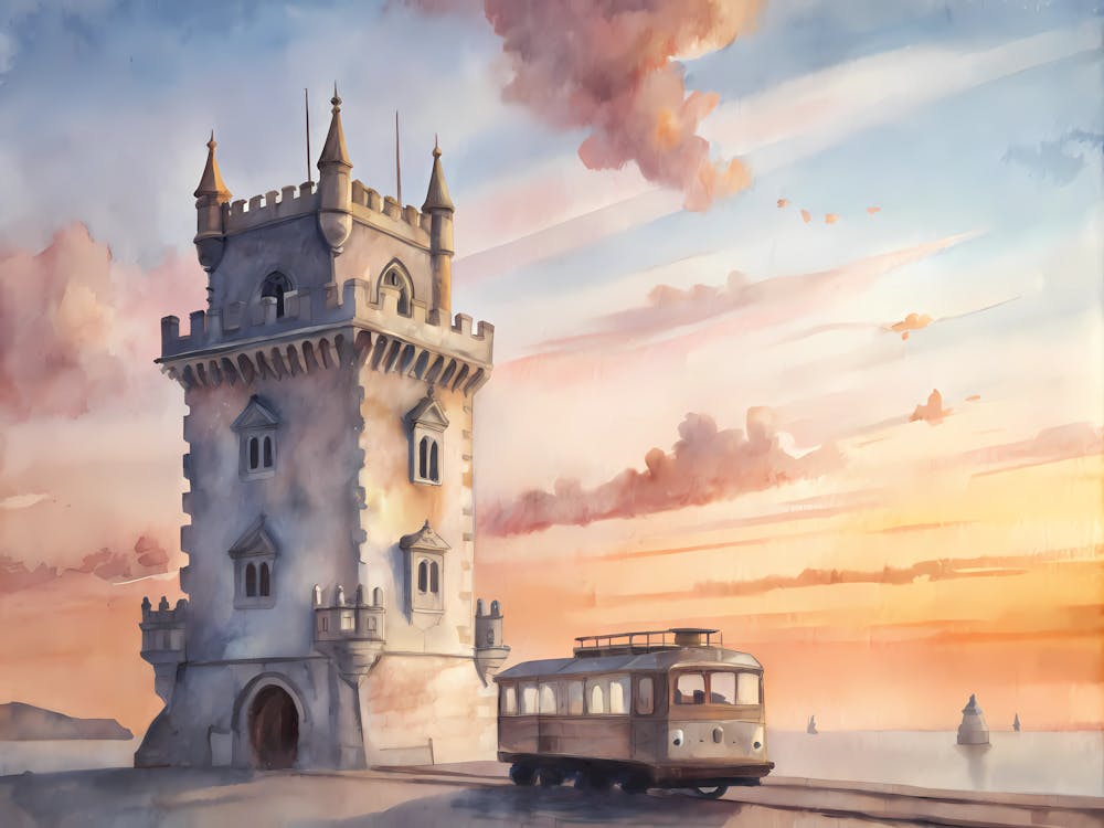 Lisbon Portugal A Vintage Scene