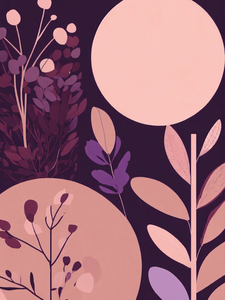 Abstract Flowers And Leaves