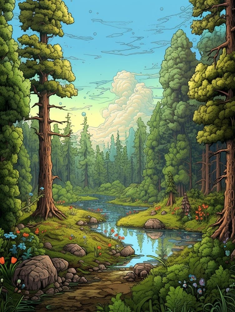 Forest Landscape Pixel Art 4
