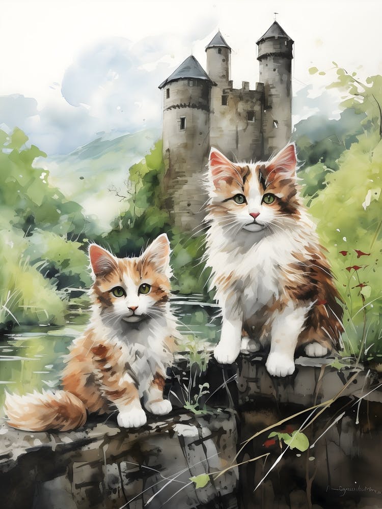 Irish Cats in Watercolor 7