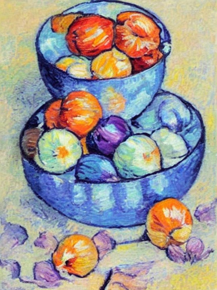 Shallots Fauvist vegetable