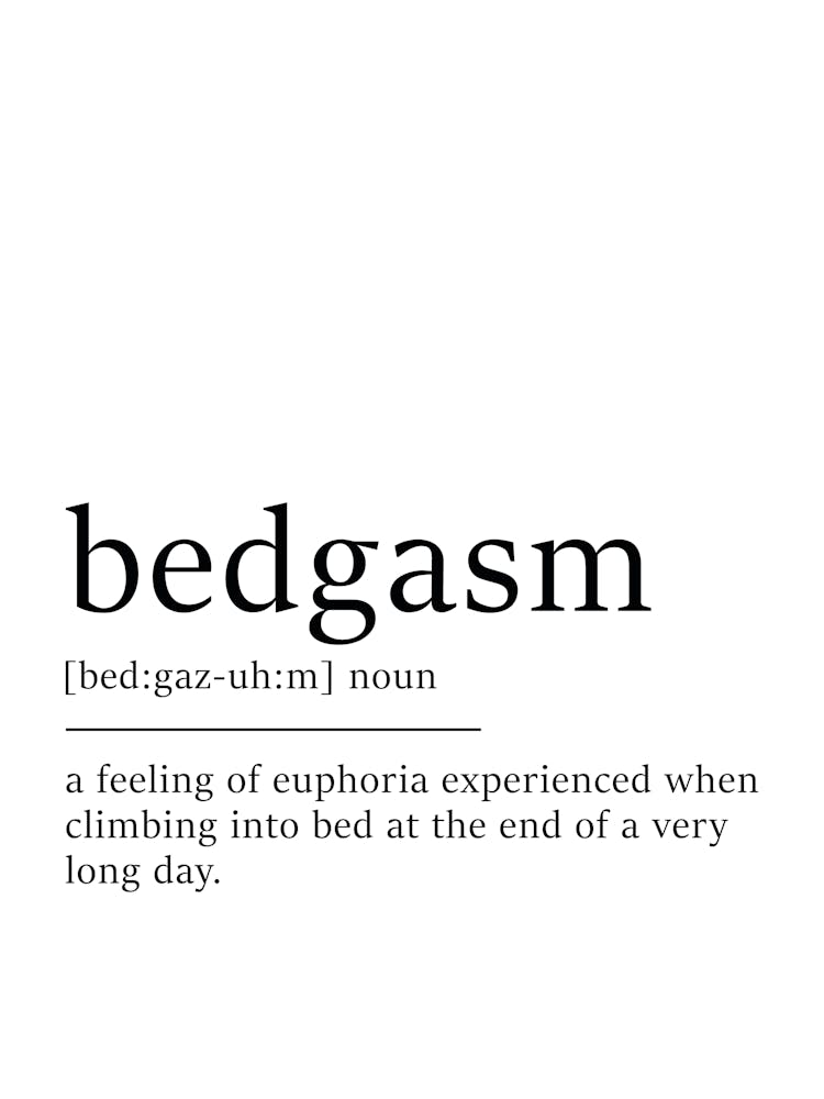 Bedgasm Definition Poster - Dictionary