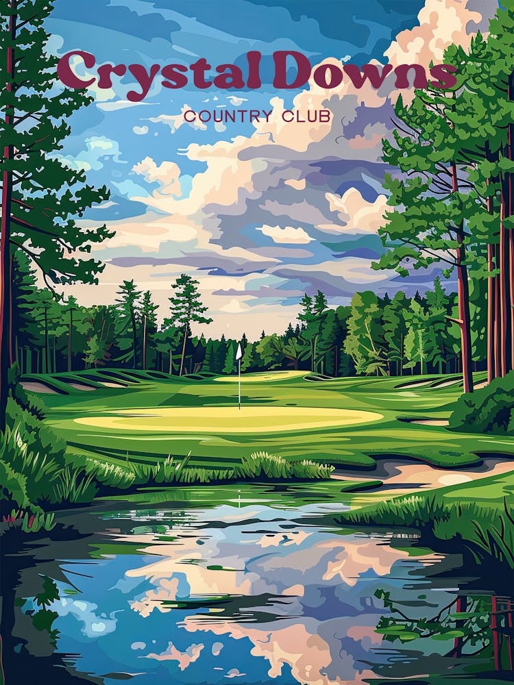 Crystal Downs Golf Club Travel Illustration