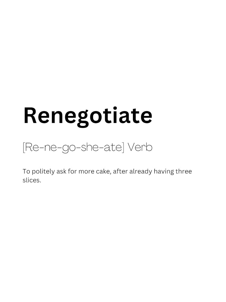 Renegotiate Definition Meaning 1