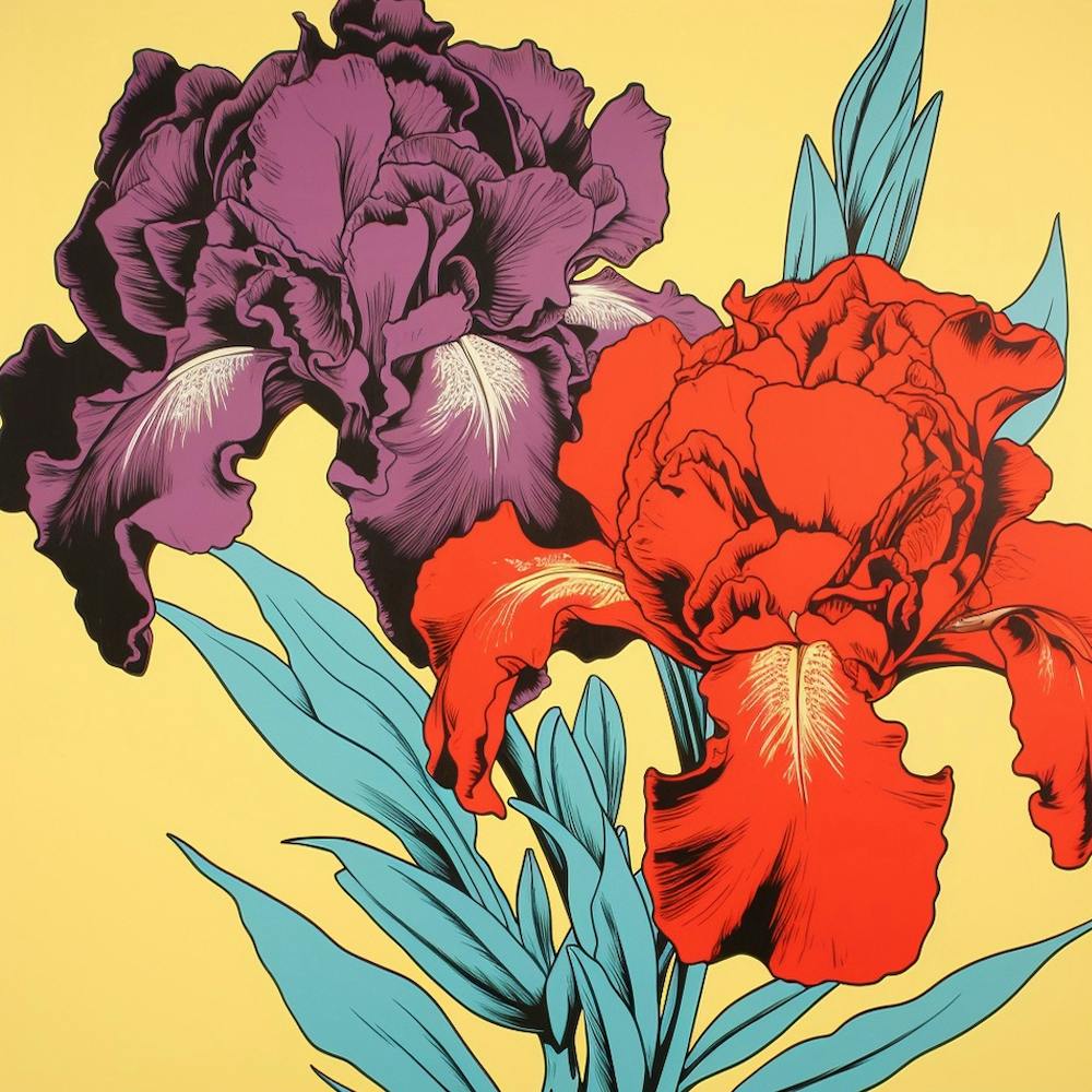 Iris 3 Pop Art Illustration Square