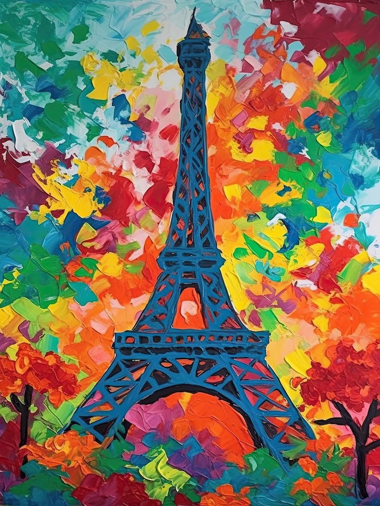 Eiffel Tower Paris France Henri Matisse Style 2