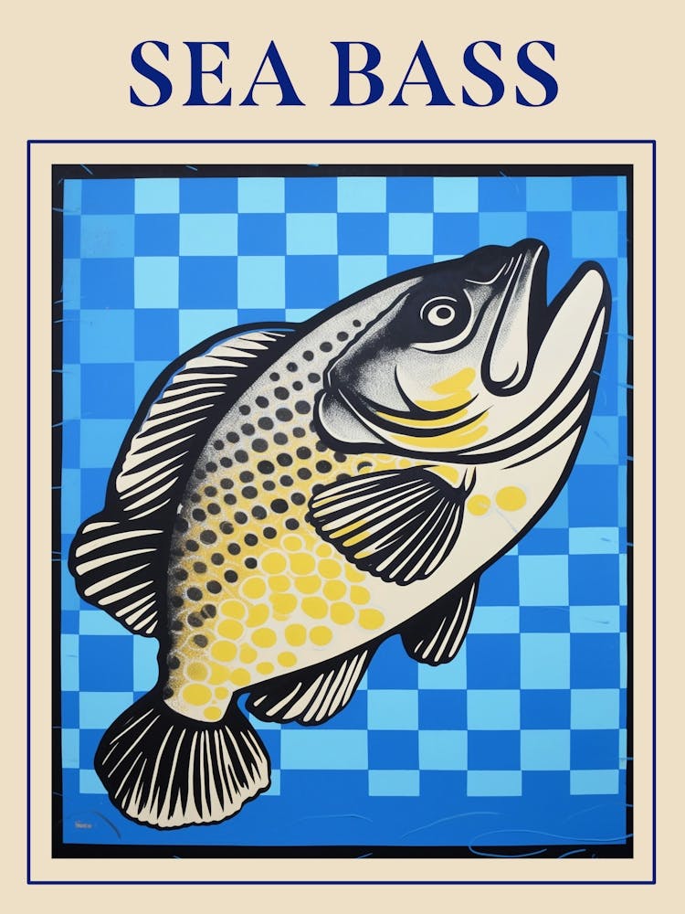 Sea Bass Seafood Poster