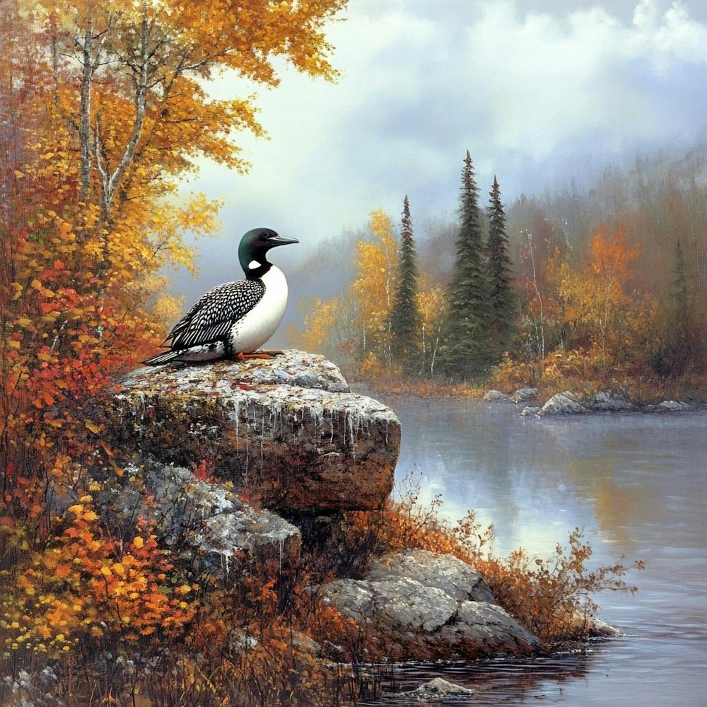 Loon By The Lake Art