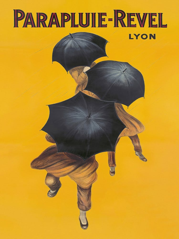 Parapluie Revel Lyon Umbrellas Vintage Poster