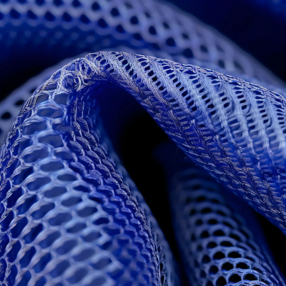 Blue Mesh Fabric