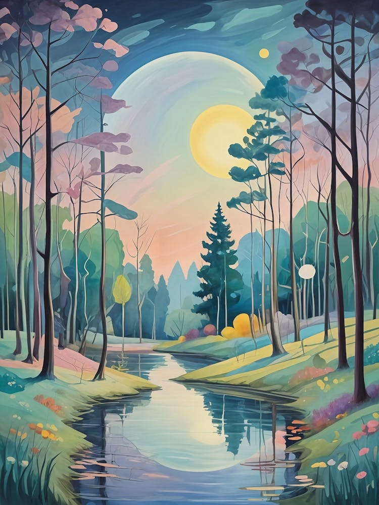 Moonlight In The Colourful Forest no1