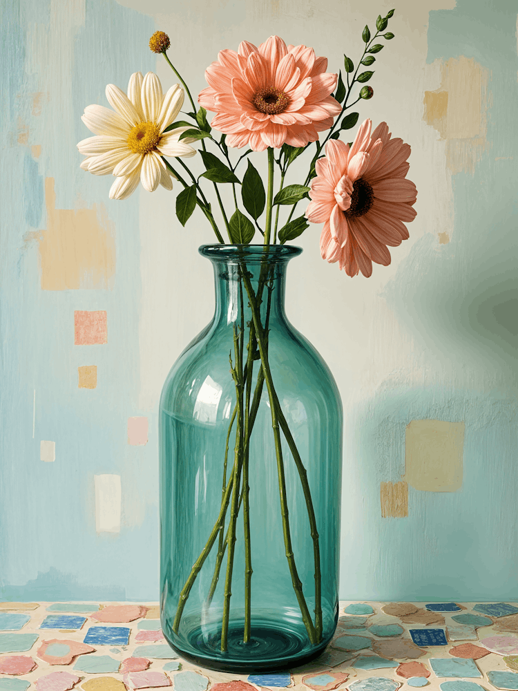 Flowers In Glass Vase no2