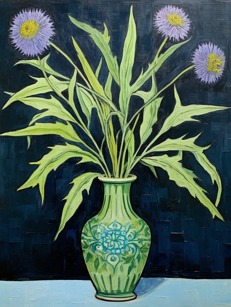 Flowers In A Vase Still Life Painting Cornflower 3