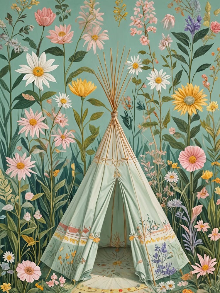 Boho Teepee in the Garden