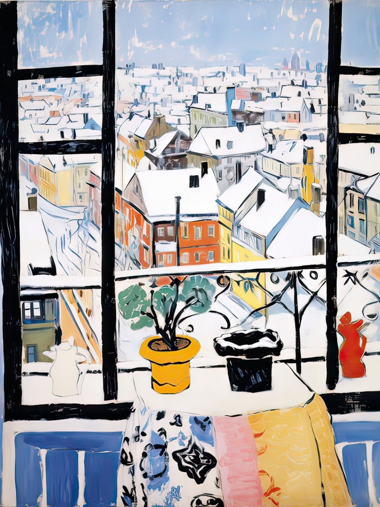 Le Rebord de Fenêtre de Harbin, Chine - Neige inspirée de Matisse 1