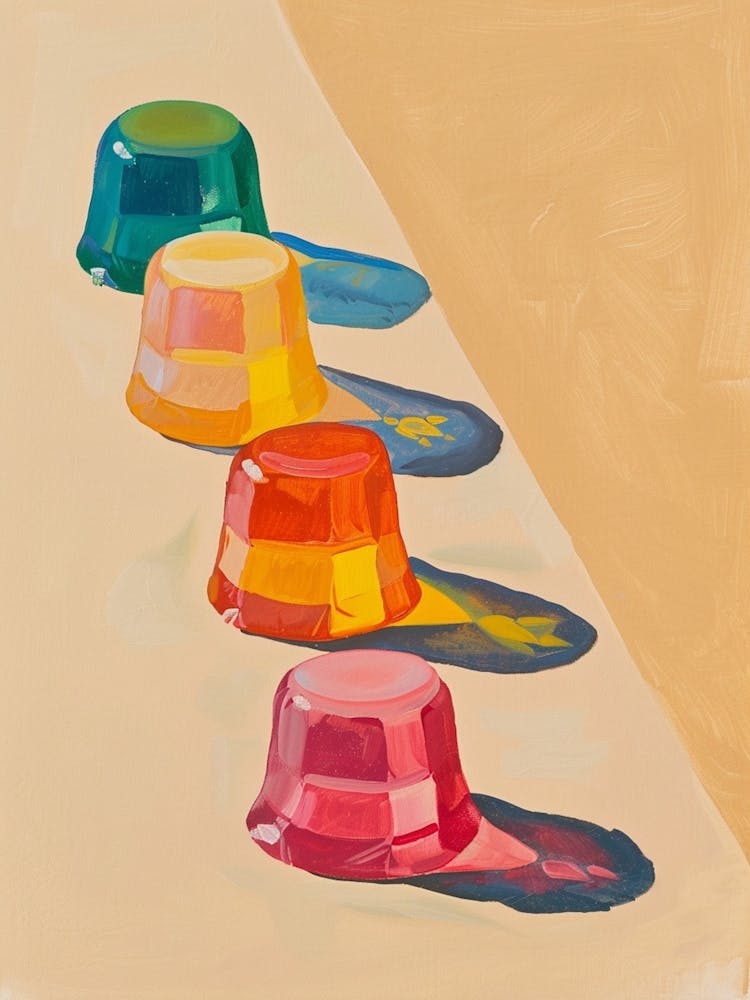 Jelly Still Life Beige Background