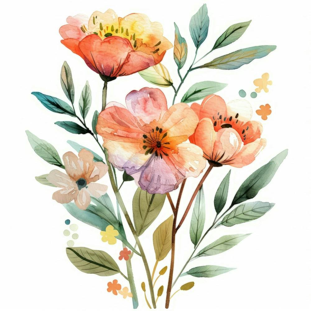 Aquarellblumen 41