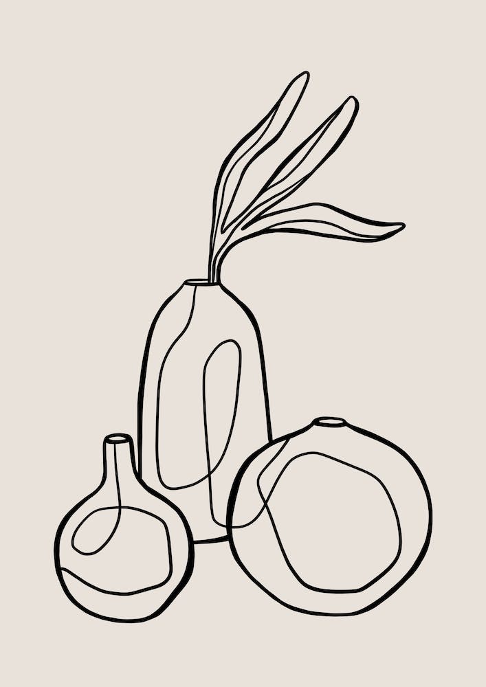 Organic Line Vases