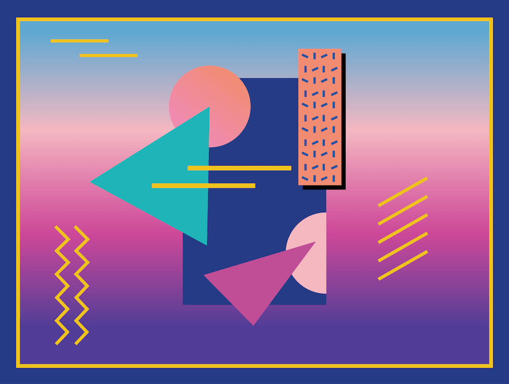 Memphis Pattern Retro Vaporwave 80s Vintage Synthwave Artwork