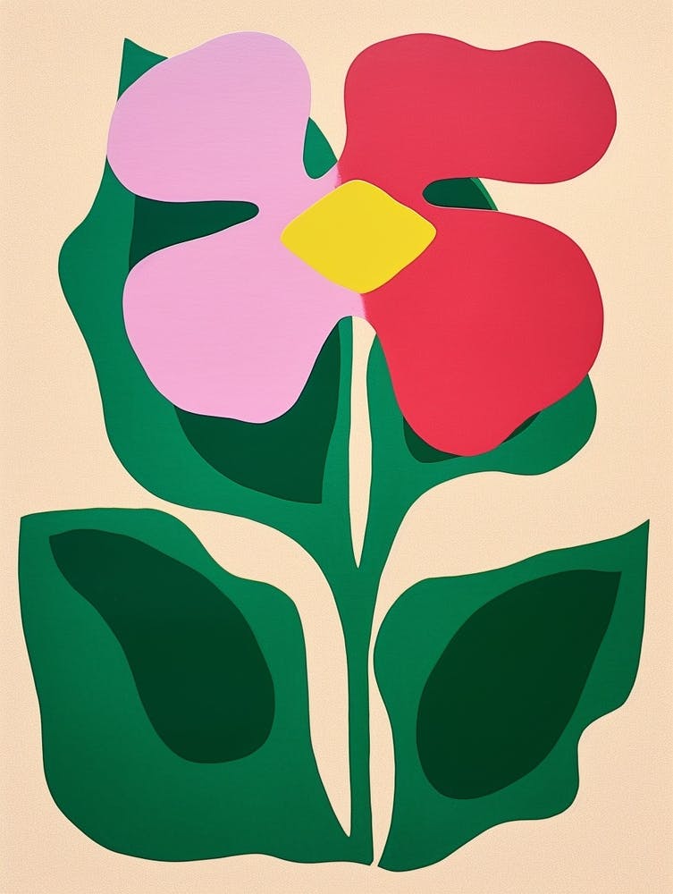 Cut Out Style Flower Art Calla Lily 1
