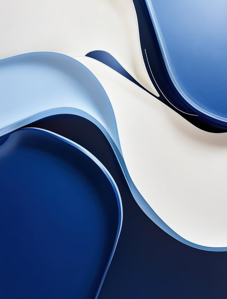 Abstract Blue And White 2
