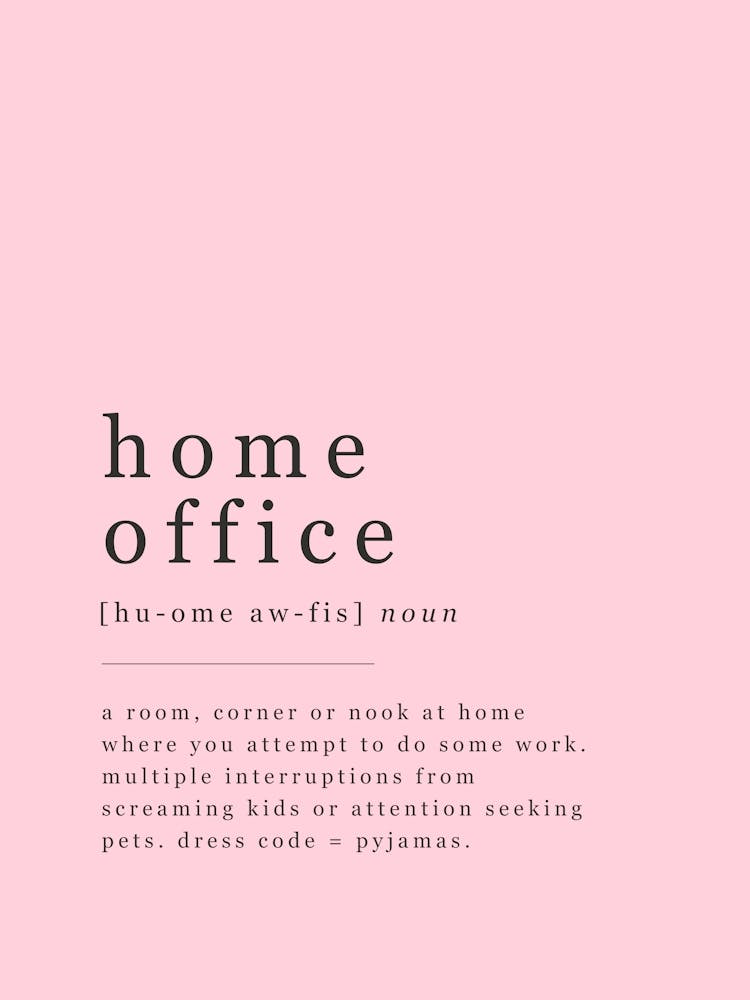 Home Office - Office Definition - Pink