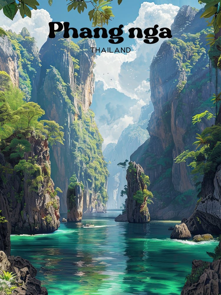 Phang Nga Thailand Art Illustration