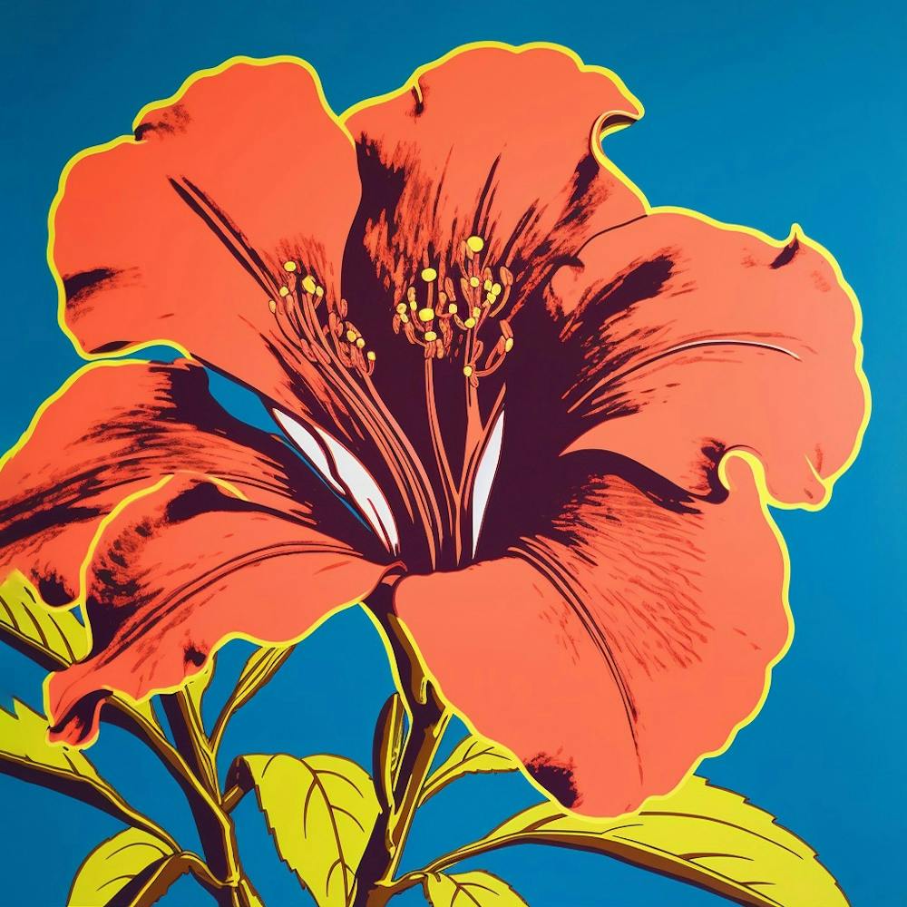 Lily 6 Pop Art Illustration Square