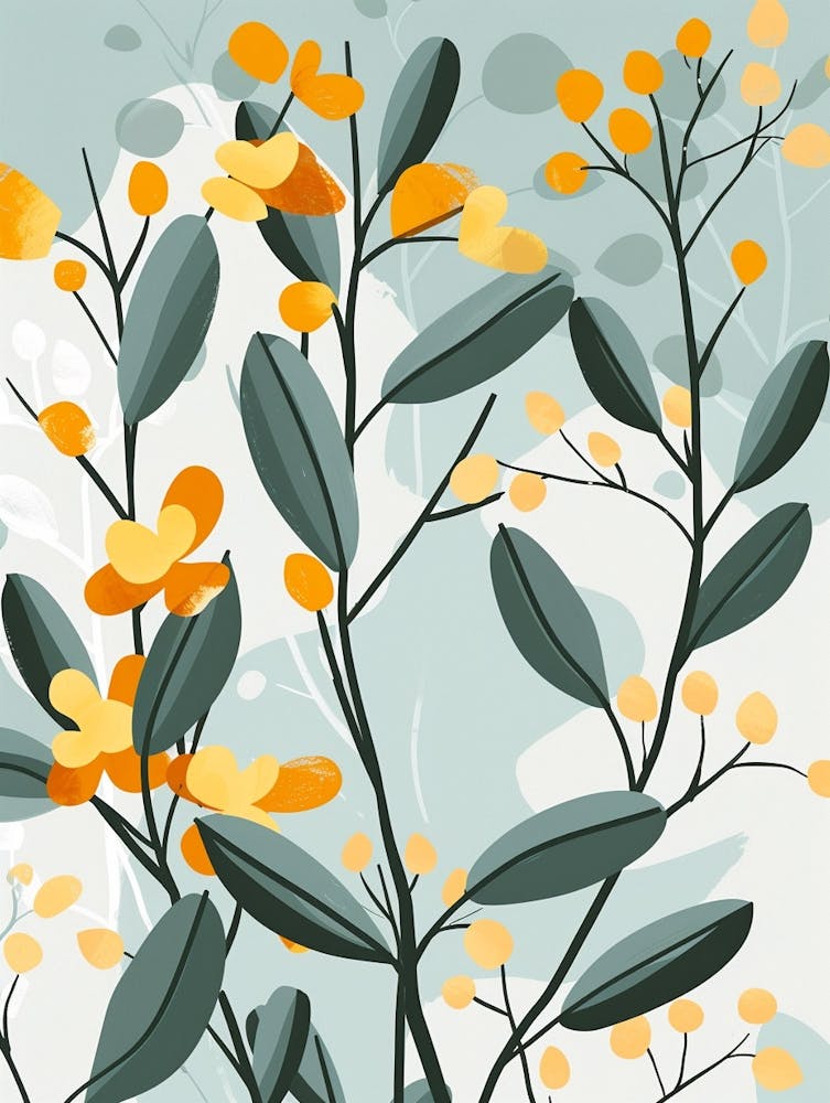 Apple Tree Flat Illustration 4