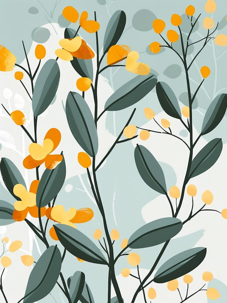 Apple Tree Flat Illustration 4