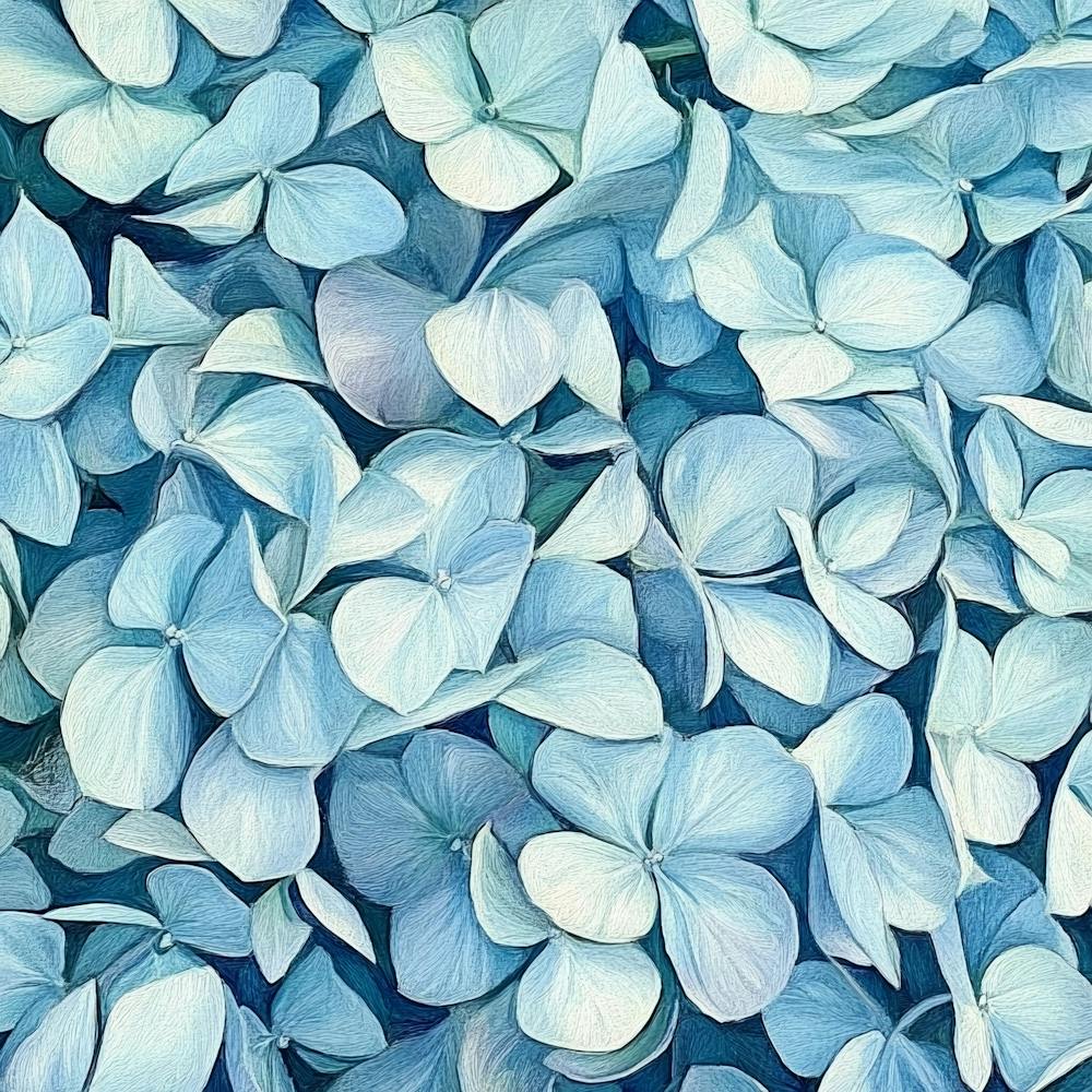 Blue Hydrangeas Art